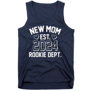 New Mom Est 2024 Rookie Department Tank Top