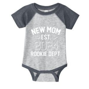 New Mom Est 2024 Rookie Department Infant Baby Jersey Bodysuit