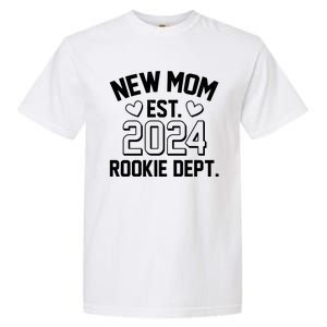 New Mom Est 2024 Rookie Department Garment-Dyed Heavyweight T-Shirt