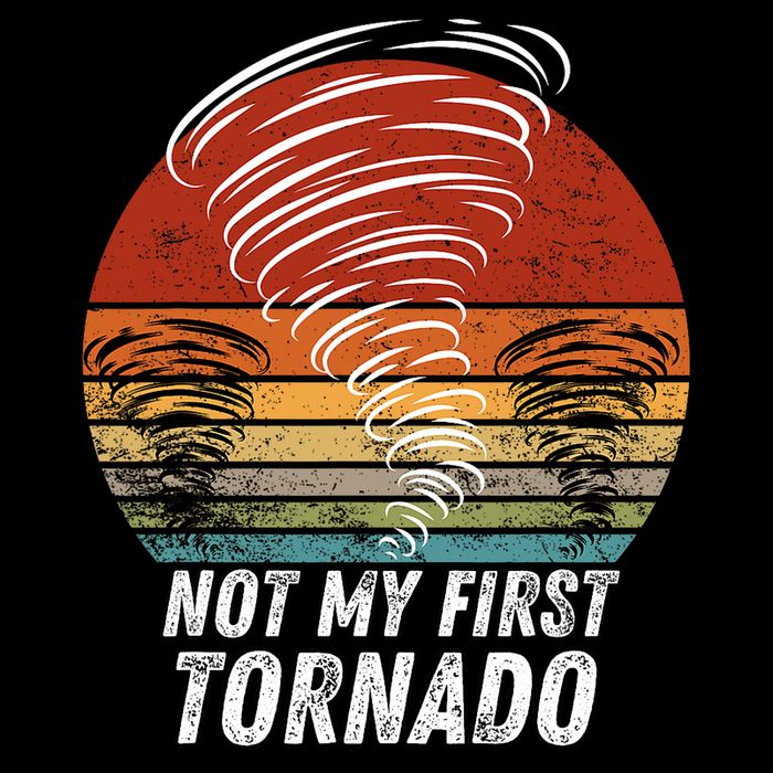 Not My First Tornado Funny Quote Not My First Tornado 7-Panel Snapback Hat