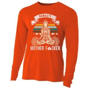 Namaste Mother F Funny Yoga Gift Cute Gift Cooling Performance Long Sleeve Crew