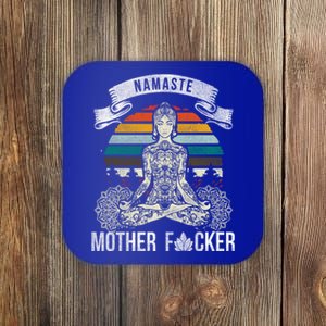 Namaste Mother F Funny Yoga Gift Cute Gift Coaster