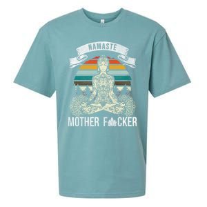 Namaste Mother F Funny Yoga Gift Cute Gift Sueded Cloud Jersey T-Shirt