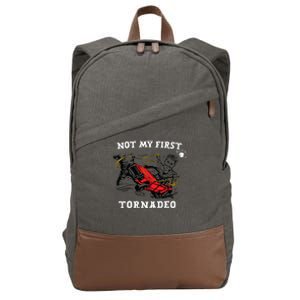 Not My First Tornadeo Cotton Canvas Backpack