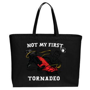 Not My First Tornadeo Cotton Canvas Jumbo Tote