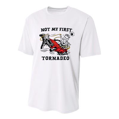 Not My First Tornadeo Youth Performance Sprint T-Shirt