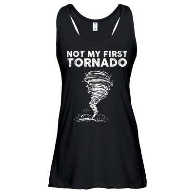 Not My First Tornado While Storm Twister Hurricane Weather Ladies Essential Flowy Tank