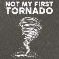 Not My First Tornado While Storm Twister Hurricane Weather Cotton Canvas Backpack