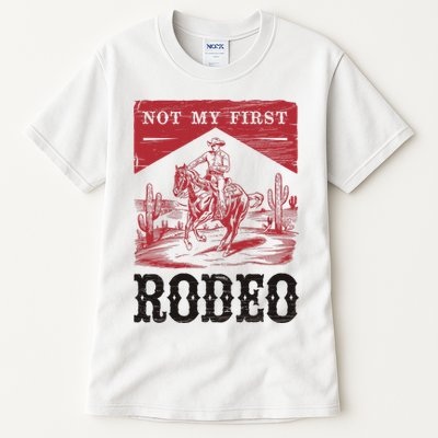 Not My First Rodeo, Vintage Bronc Riding Cowboy Rodeo Tall T-Shirt