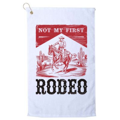 Not My First Rodeo, Vintage Bronc Riding Cowboy Rodeo Golf Towel