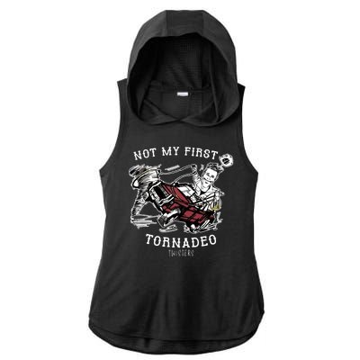 Not My First Tornadeo Twisters Ladies PosiCharge Tri-Blend Wicking Draft Hoodie Tank