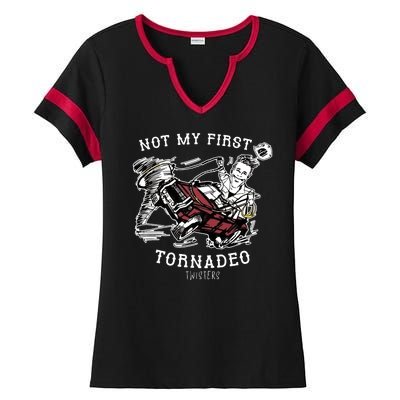 Not My First Tornadeo Twisters Ladies Halftime Notch Neck Tee