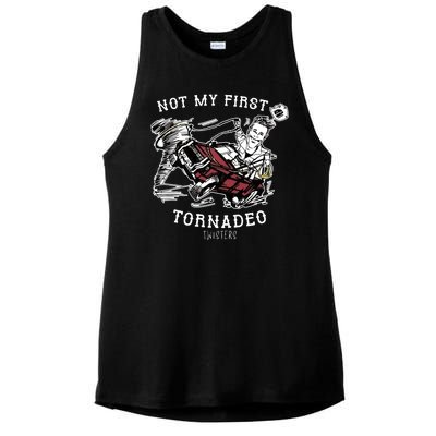 Not My First Tornadeo Twisters Ladies PosiCharge Tri-Blend Wicking Tank