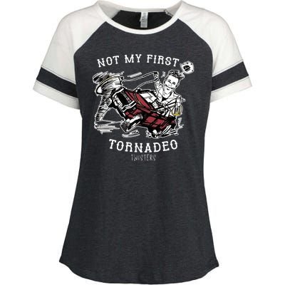 Not My First Tornadeo Twisters Enza Ladies Jersey Colorblock Tee