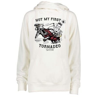 Not My First Tornadeo Twisters Womens Funnel Neck Pullover Hood