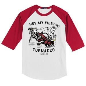 Not My First Tornadeo Twisters Kids Colorblock Raglan Jersey