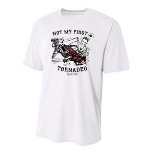 Not My First Tornadeo Twisters Youth Performance Sprint T-Shirt