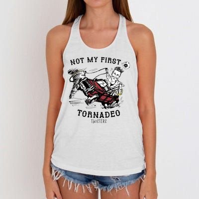 Not My First Tornadeo Twisters Women's Knotted Racerback Tank