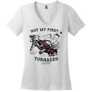 Not My First Tornadeo Twisters Women's V-Neck T-Shirt