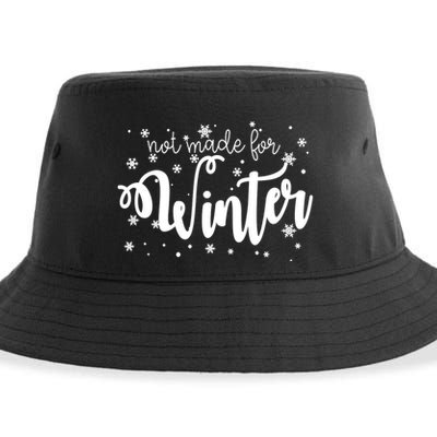 Not Made For Winter Snowflake Sustainable Bucket Hat