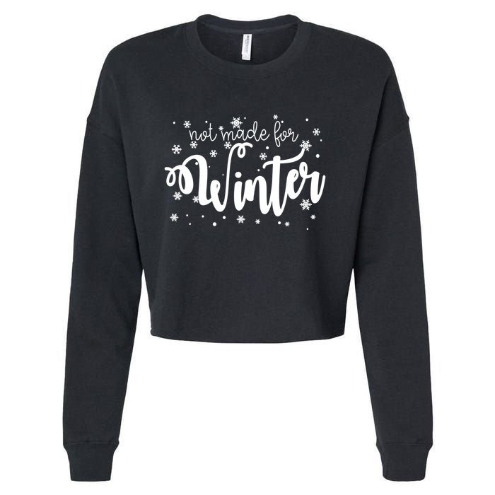 Not Made For Winter Snowflake Cropped Pullover Crew