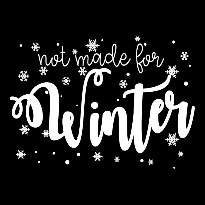 Not Made For Winter Snowflake Cropped Pullover Crew