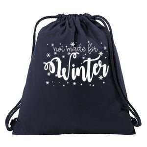 Not Made For Winter Snowflake Drawstring Bag