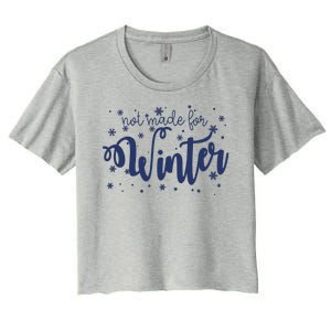 Not Made For Winter Snowflake Women's Crop Top Tee