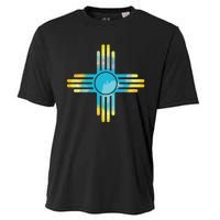 New Mexico Flag Pride Vintage New Mexican Souvenir Gift Cooling Performance Crew T-Shirt