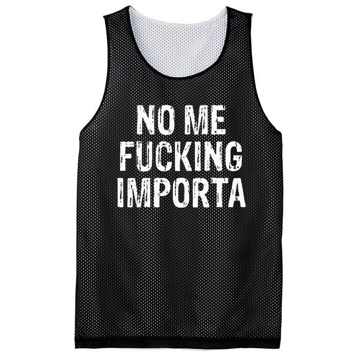 No Me Fucking Importa Mesh Reversible Basketball Jersey Tank