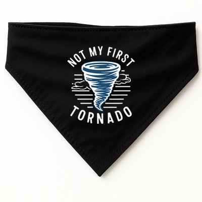 Not My First Tornado While Storm Twister Hurricane Weather USA-Made Doggie Bandana