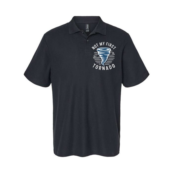 Not My First Tornado While Storm Twister Hurricane Weather Softstyle Adult Sport Polo