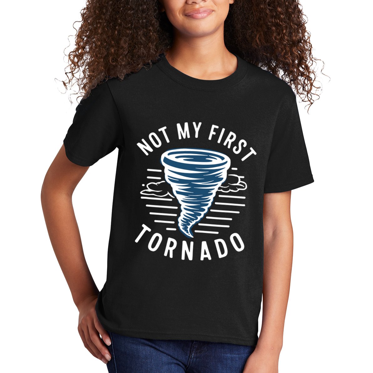 Not My First Tornado While Storm Twister Hurricane Weather Kids T-Shirt