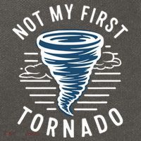 Not My First Tornado While Storm Twister Hurricane Weather Cotton Canvas Backpack