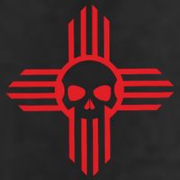 New Mexico Flag Zia Sun Skull State Pride 7 Panel Mesh Trucker Snapback Hat
