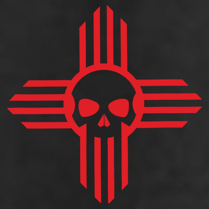 New Mexico Flag Zia Sun Skull State Pride 7 Panel Mesh Trucker Snapback Hat