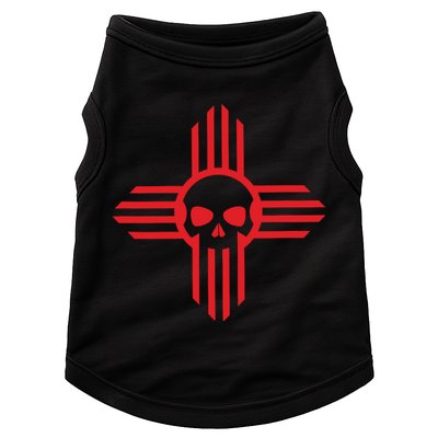New Mexico Flag Zia Sun Skull State Pride Doggie Tank