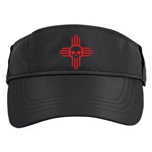 New Mexico Flag Zia Sun Skull State Pride Adult Drive Performance Visor