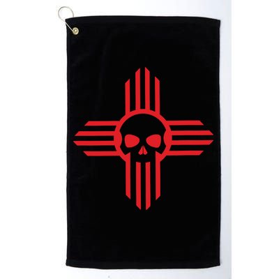 New Mexico Flag Zia Sun Skull State Pride Golf Towel