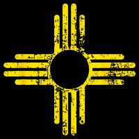 New Mexico Flag Distressed Yellow Zia Sun Alone 16 in Basic Backpack