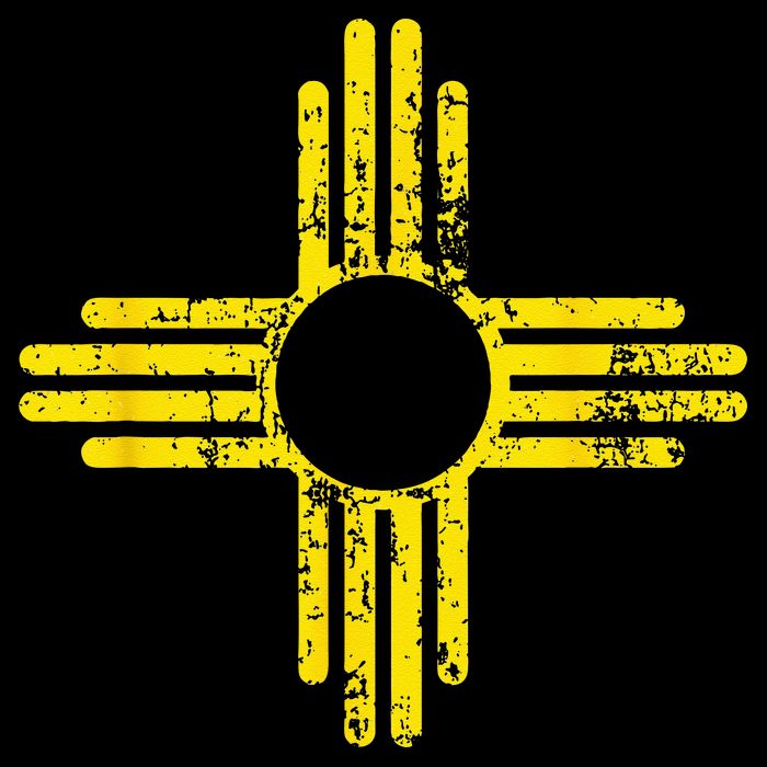 New Mexico Flag Distressed Yellow Zia Sun Alone 16 in Basic Backpack
