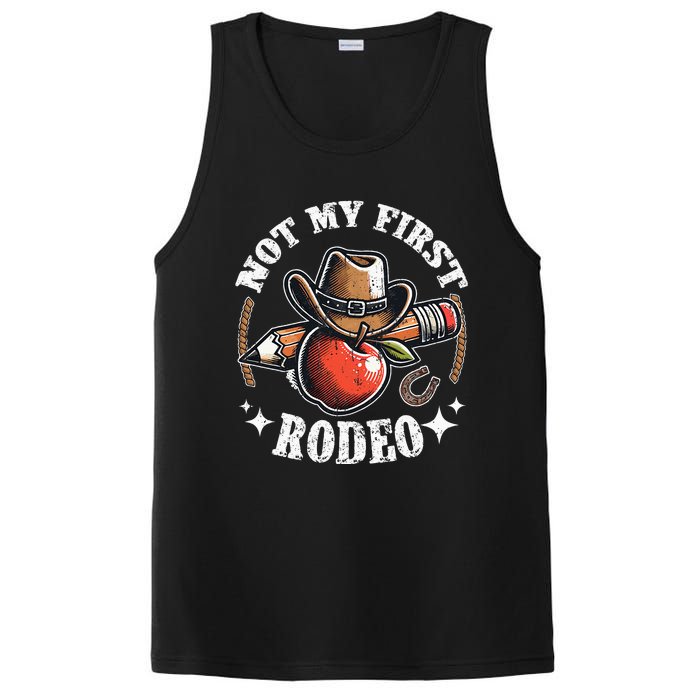 Not My First Rodeo Back To School Teacher PosiCharge Competitor Tank