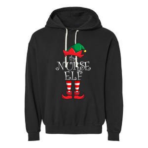 Nurse Matching Family Christmas Party Pajama Nurse Funny Gift Garment-Dyed Fleece Hoodie