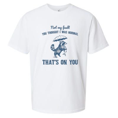 Not My Fault You Thought I Was Normal Retro 90s Sueded Cloud Jersey T-Shirt