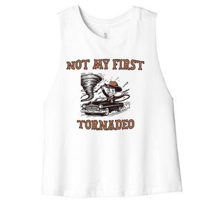 Not My First Tornado Women's Racerback Cropped Tank