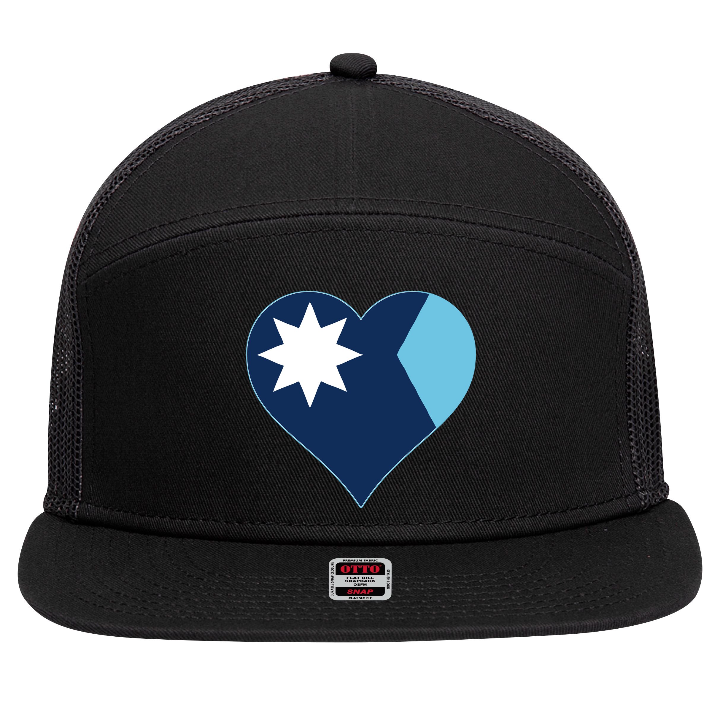 New Minnesota Flag 7 Panel Mesh Trucker Snapback Hat