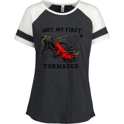 Not My First Tornadeo Not My First Tornado Enza Ladies Jersey Colorblock Tee