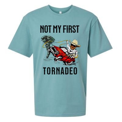 Not My First Tornadeo Not My First Tornado Meme Funny Sueded Cloud Jersey T-Shirt