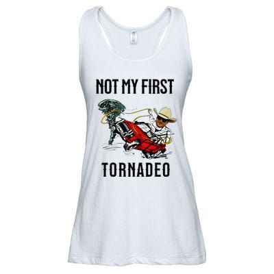 Not My First Tornadeo Not My First Tornado Meme Funny Ladies Essential Flowy Tank