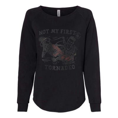 Not My First Tornado Raglan Womens California Wash Sweatshirt